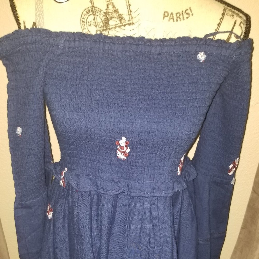 Free People off the Shoulder, Wide Sleeve Mini - Picture 6 of 11